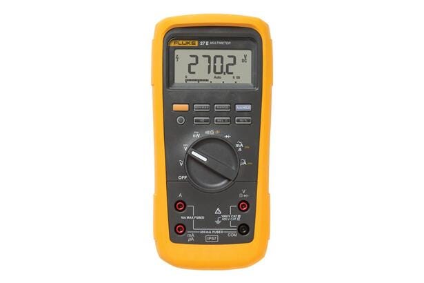 Fluke 27-II Endüstriyel Dijital Multimetre | Su ve Toza Dayanıklı True-RMS Multimetre