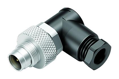 M9 IP67 Erkek Açılı Kablo Konnektörü | 4 Kontaklı Lehimli Unshielded Subminyatür Tip