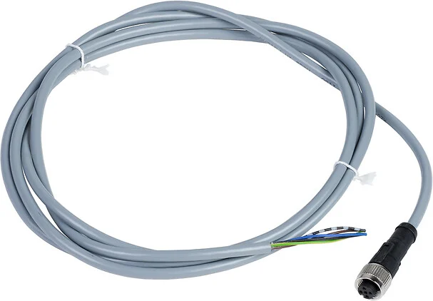 M12 Dişi Konnektörlü Kablo (Düz, 5 Pin, 5 Metre PVC)