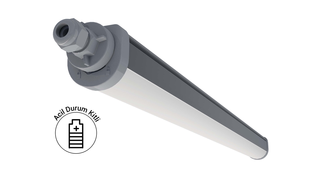 YPL NG 41W 6500K Acil Kitli Etanj LED Armatür 125cm